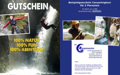 Canyoning Gutscheine